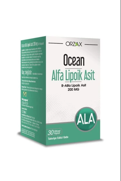 Ocean Alfa Lipoik Asit 200 Mg 30 Kapsül ürün görseli 1