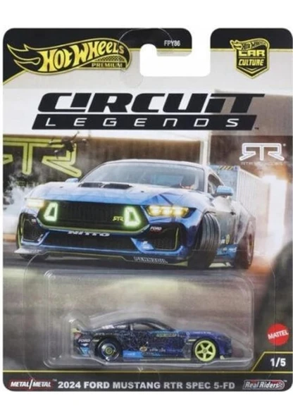 Hot Wheels Premium Cırcuit Legends 2024 Ford Mustang RTR Spec 5-FD FPY86 JBK48 ürün görseli 1