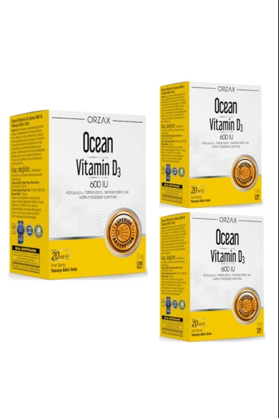 Ocean Vitamin D3 600 IU Sprey 20ml 3 Adet ürün görseli 1