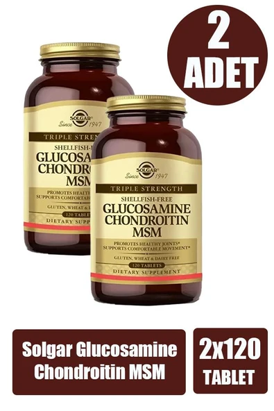 Solgar Glucosamine Chondroitin MSM 120 Tablet 2 Adet ürün görseli 1