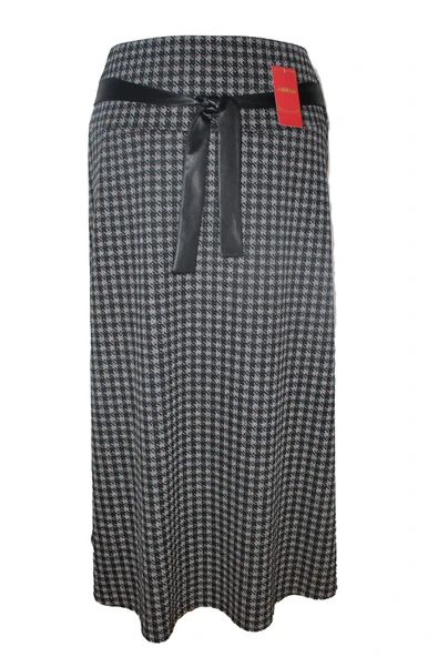 Kadın Belda Filtre Doku Kazayağı Kloş Taş Beji Mevsimlik  Etek ürün görseli 1