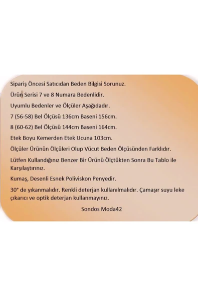 Kadın Battal Beden 8 Parça Kaliteli Lastikli çiçek desenli Siyah Etek - Resim 6