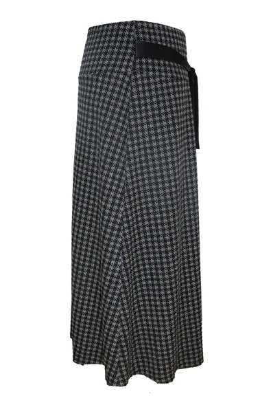 Kadın Belda Filtre Doku Kazayağı Kloş Taş Beji Mevsimlik  Etek - Resim 2