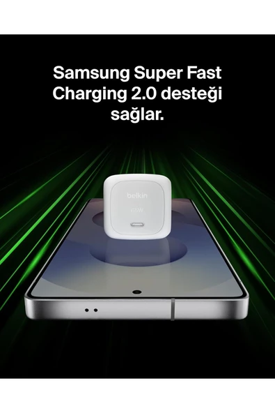 WCA011 65W USB-C PPS PD Şarj Cihazı, Beyaz - Resim 2