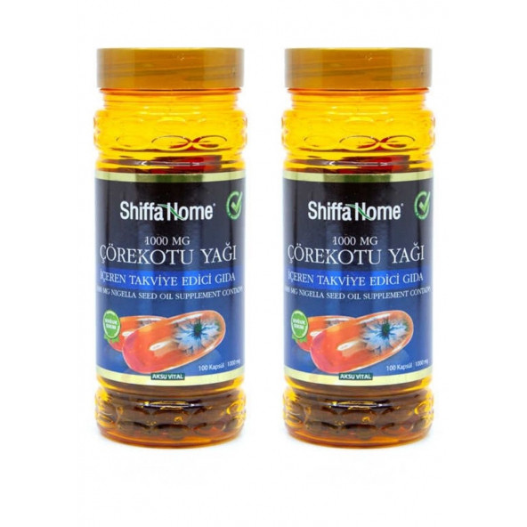 Çörekotu yağı 1000 mg 100 softgels x 2 adet ürün görseli