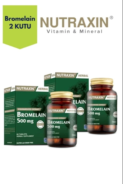 Nutraxin Bromelain 60 Kapsül 2 Adet ürün görseli 1