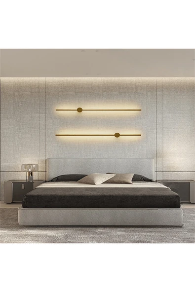 seyyah Modern Dekoratif çubuk ledli Pilli Led Duvar Aplik siyah 70 Cm ( 1 Adet ) - Resim 3
