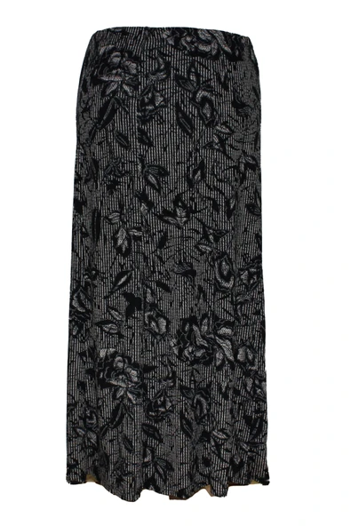 Kadın Battal Beden 8 Parça Kaliteli Lastikli Siyah Etek Desen 08 - Resim 4