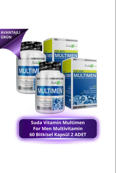 Suda Vitamin Multimen Multivitamin 60 Kapsül 2 Adet ürün görseli 1