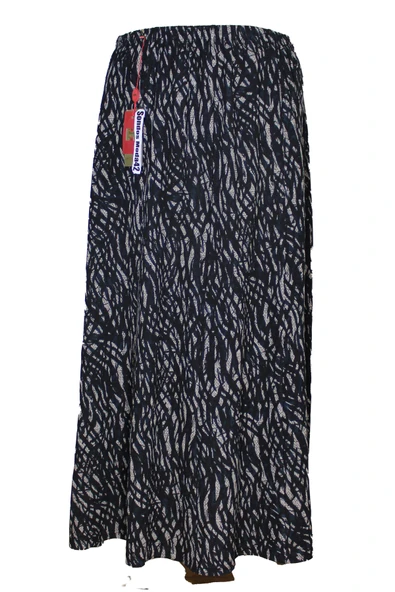 Kadın Ecem Battal Beden 8 Parça Lastikli Kaliteli Kışlık Siyah Etek ürün görseli 1