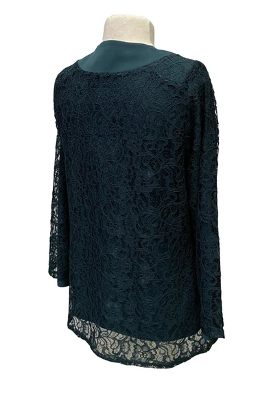 Petrol Mavi Kader Ceketli Anne Abiye Takım - Resim 3