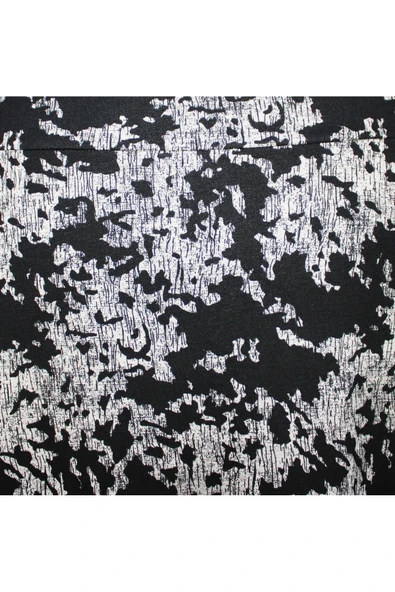 Nehir Lastikli Taş Bulut Desen Siyah Etek - Resim 5