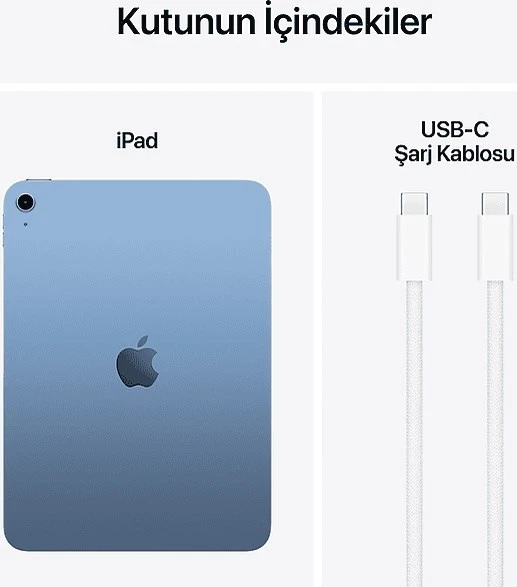 Apple İPad A16 256 MD4H4TU/A Wi-Fi 256 GB 11" Tablet Mavi - Resim 2