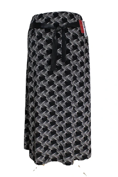 Nehir Lastikli Zikzak Desen Siyah Etek ürün görseli 1