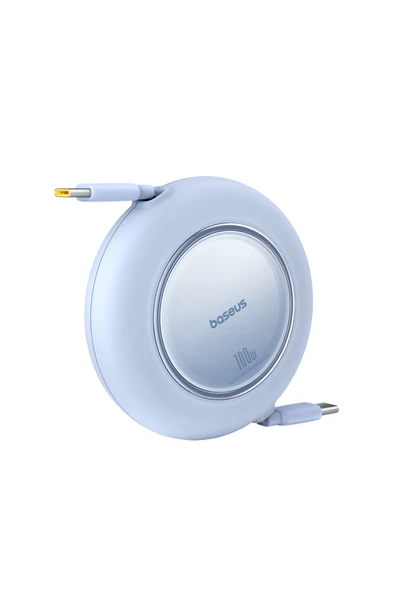 Free2Pull USB-C 100W Makaralı Hızlı Şarj ve Data Kablosu, 2 Metre, Mavi - Resim 3