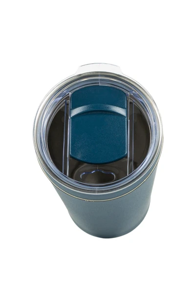 VAESKE BLUETOOTH HOPARLÖRLÜ 500ML PASLANMAZ ÇELİK TERMOS MAVİ - Resim 5