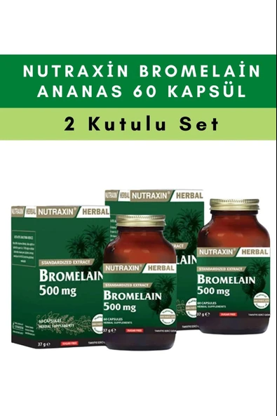 Nutraxin Bromelain 60 Kapsül 2 Adet ürün görseli 1
