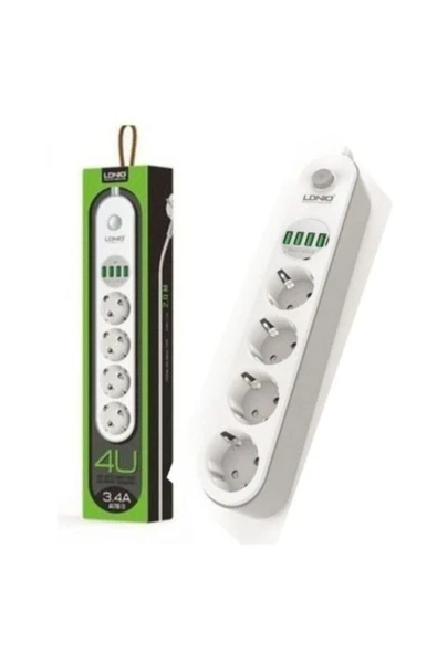 LDNIO Se4432 4 Priz+ 4 Usb Akım Korumalı Priz ürün görseli 1
