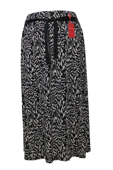 Nehir Lastikli Taş Sarmal Desen Siyah Etek ürün görseli 1