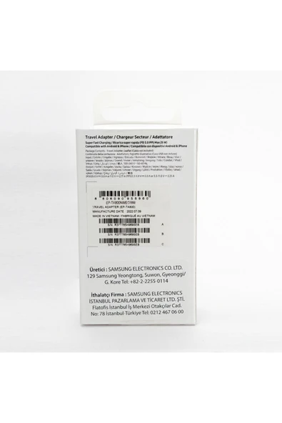 Samsung Galaxy A33 5g Type-c Fast Şarj Adaptörü 25w Beyaz ( Türkiye Garantili) - Resim 5