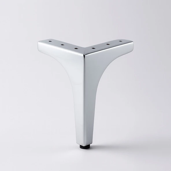 Mobilya Ayağı Dayanıklı Modern Tasarım Koltuk Sehpa Masa TV Ünitesi 17 cm Krom Gümüş Metal 4 Adet - Resim 6