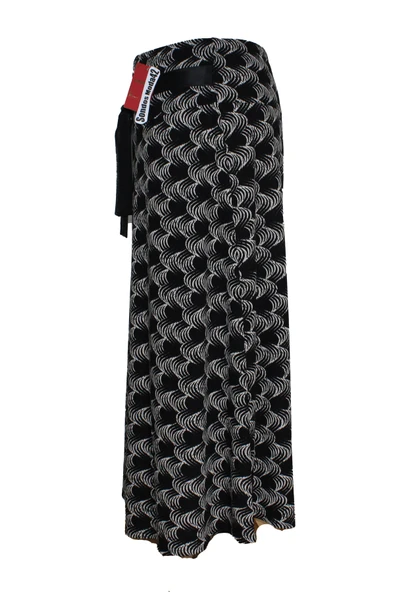 Nehir Lastikli Zikzak Desen Siyah Etek - Resim 3