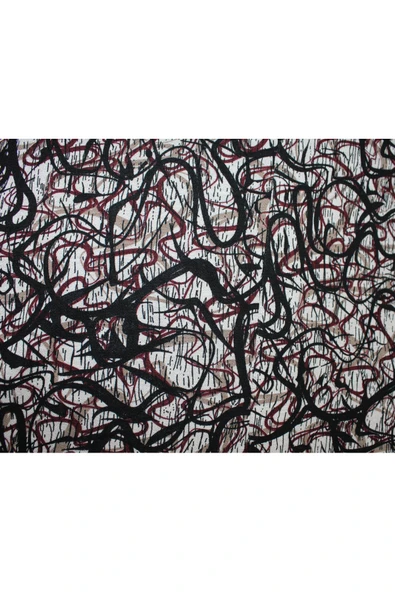 Nehir Lastikli Taş Sarmal Desen Siyah Etek - Resim 5