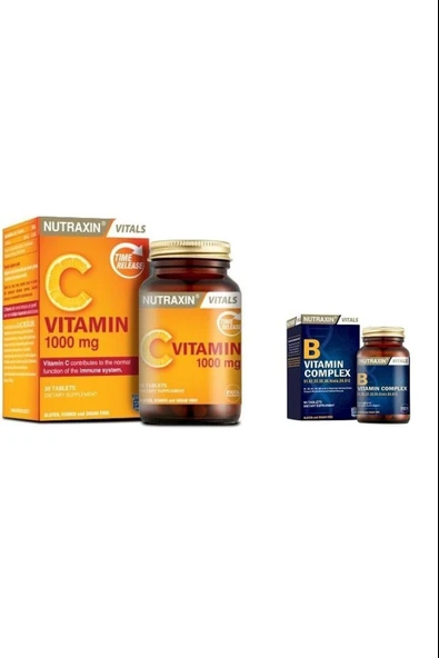 Nutraxin B Vitamin Ve C Vitamin 1000 Mg 30 Tablet ürün görseli 1