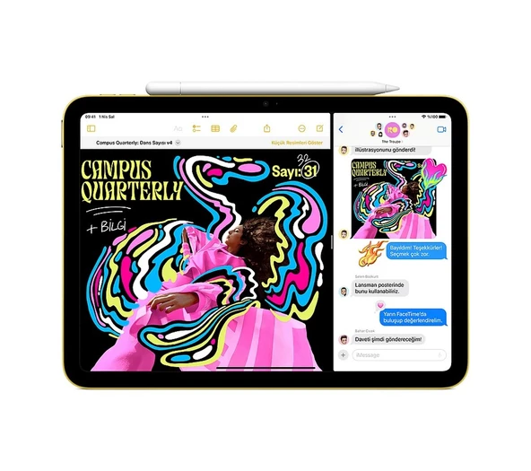 Apple İPad A16 256 MD4H4TU/A Wi-Fi 256 GB 11" Tablet Mavi - Resim 5