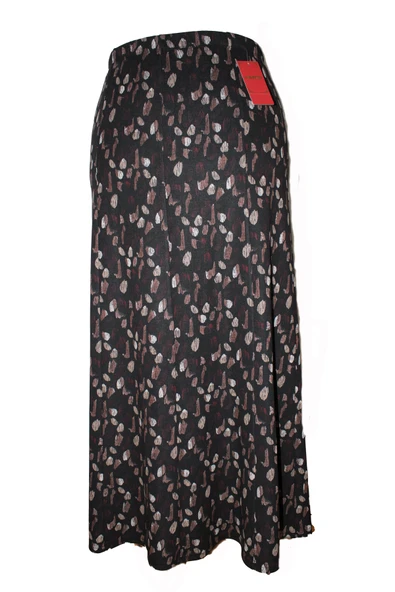 Kadın Büyük Beden 8 Parça Mevsimlik Desenli Siyah Etek ürün görseli 1