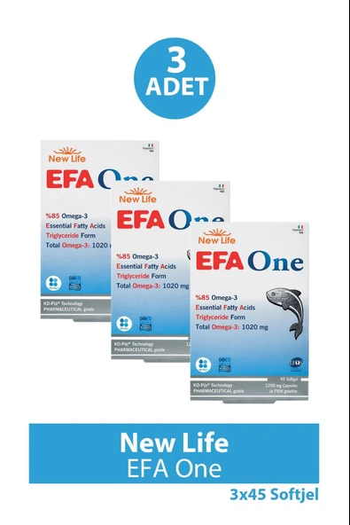 New Life Efa One Omega-3 45 Kapsül 3 Adet ürün görseli 1