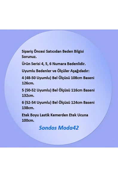 Kadın Betül 8 Parça Lastikli Astarsız Siyah Etek Desenli - Resim 3
