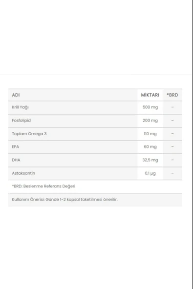 Ocean Krill Oil 500 Mg 30 Kapsül 2 Adet - Resim 2