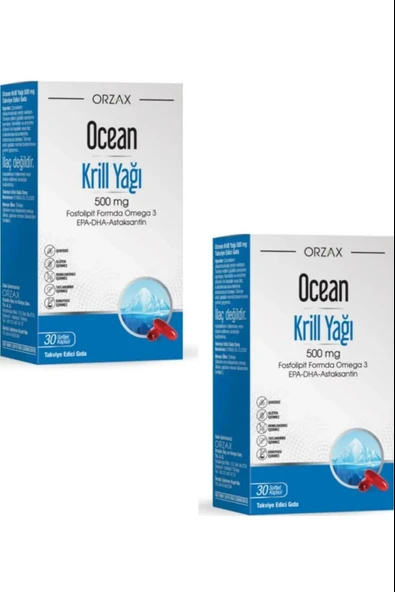 Ocean Krill Oil 500 Mg 30 Kapsül 2 Adet ürün görseli 1