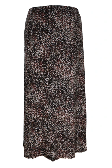 Kadın Battal Beden 8 Parça Kaliteli Lastikli Siyah Etek Desen 09 - Resim 4