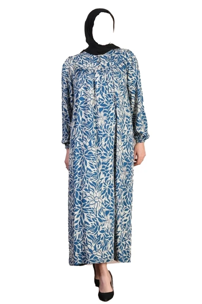 Kadın Uzun Buyuk Beden Robalı Anne Elbise Yazlik ürün görseli 1