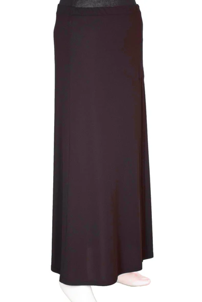 Kadın Talia Sim Pervazlı Astarlı Lastikli Mürdüm Çan Etek - Resim 2