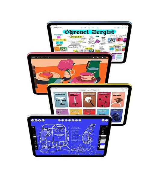 Apple İPad A16 256 MD4H4TU/A Wi-Fi 256 GB 11" Tablet Mavi - Resim 8