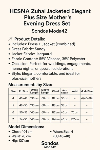 Lacivert Zuhal Ceketli Büyük Beden Şık Desenli Anne Abiye Takım Elbise - Resim 8