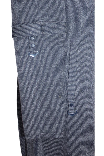 ANNE KADIN BÜYÜK BEDEN HAKİM YAKA FERMUARLI CEPLİ MEVSIMLIK PARDESÜ - Resim 5