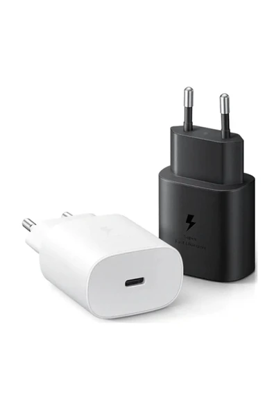 Samsung Galaxy Type-c Girişli Fast-hızlı Şarj Adaptörü 25w-25walt (BEYAZ) ( Zb Gsm ) - Resim 3