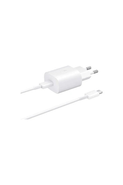 Samsung 25w Type-c & Type-c Charge Adaptör & Cable Ep-ta800xwegww (2 Yıl Türkiye Garantili) ürün görseli 1