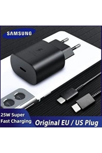 Samsung Galaxy A20 / A30 / A50 / A70 / M20 / M23 / M51 Type C 25w Orjinal Hızlı Şarj Aleti Cihazı ürün görseli 1