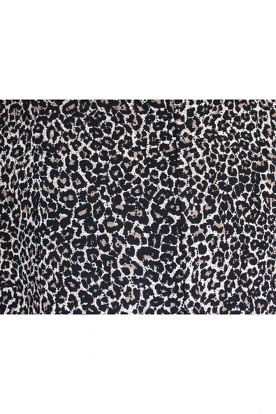 Kadın Betül 8 Parça Lastikli Astarsız Siyah Ecem Desenli Etek - Resim 5