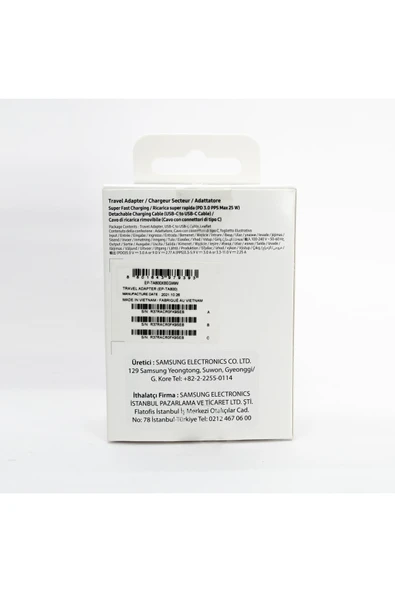 Samsung Galaxy A53 5g Fast Charging 25w Type-c Çıkışlı Kablolu Şarj Aleti Siyah( Türkiye Gara TA800XBA535G - Resim 6