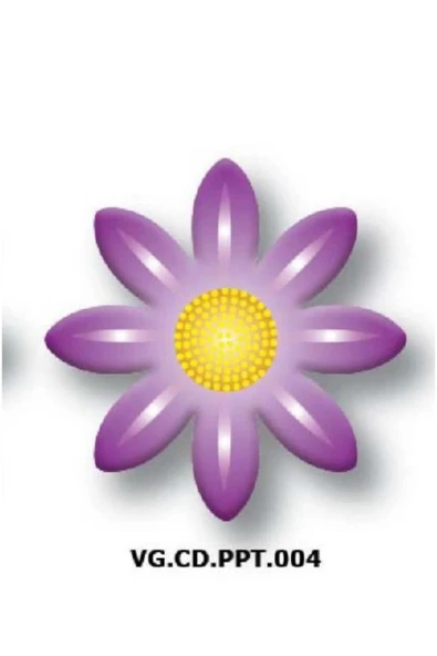 Dekor Çikolata Mor Papatya 288 Adet ürün görseli 1