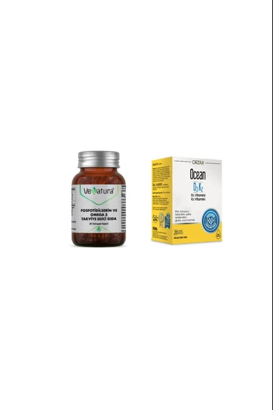 Venatura Fosfotidilserin Ve Omega 3 30 Kapsül + Ocean D3k2 Damla 20 ml ürün görseli 1