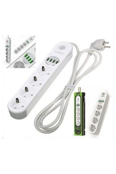 LDNIO Se4432 4 Priz+ 4 Usb Akım Korumalı Priz - Resim 2