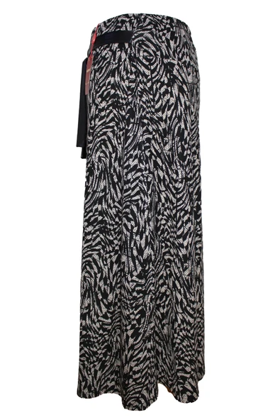 Nehir Lastikli Taş Sarmal Desen Siyah Etek - Resim 3