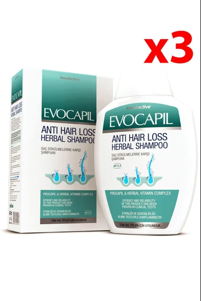 Evocapil Şampuan 300ml 3 Adet ürün görseli 1